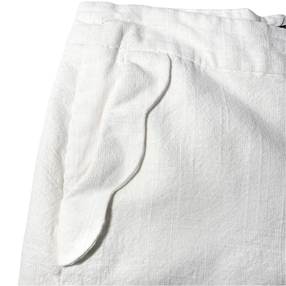 3/$10 Cynthia Rowley Shorts 4 Scalloped Hem Linen-Cotton Lined - Picture 4 of 11